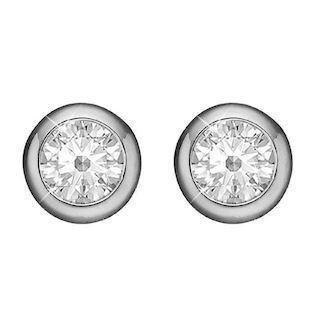 Christina Collect 925 sterling sølv snøballer Runde øredobber glitrende topas, modell 671-S45